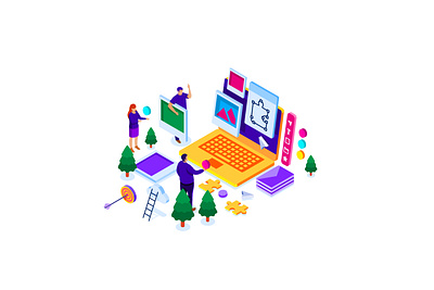 Work In Progress coworking design graphic design graphics illustration isometric minimalism team work vector work work in progress