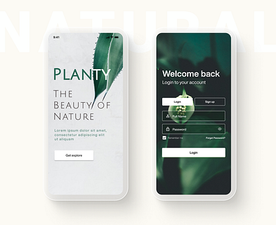 PLANT UI/UX DESIGN adobe illustrator app design design figma illustration ui ux