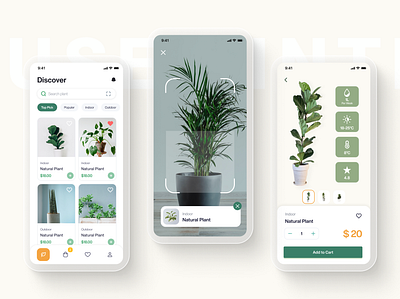 PLANT UI/UX adobe illustrator app design design figma graphic design illustration ui ux