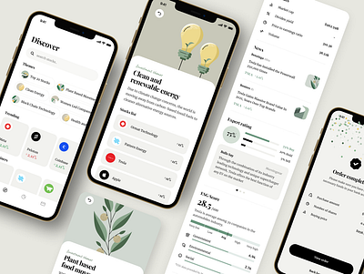 Sustainable Investment App app figma finance investment mobile stocks sustainable ui uidesign ux