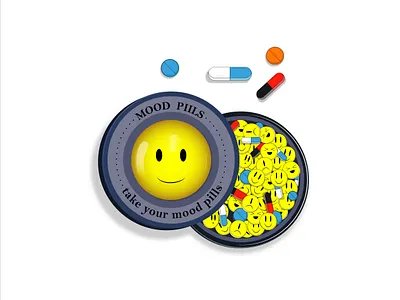 mood pills creative funny idea mood mood pill nice nicely pill sad sentiment smile vector