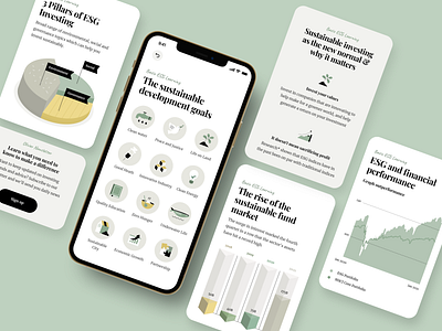 Sustainable investment app app esg finance investment mobile stocks ui ux
