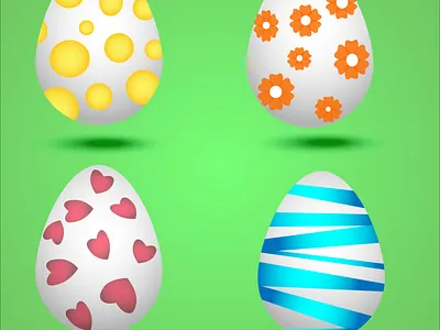 Set of easter eggs. season