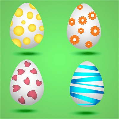 Set of easter eggs. season