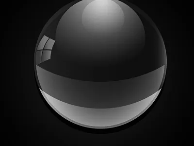 One black drop. crystal