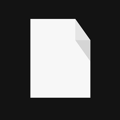 White Blank Paper Page Sheet with Corner Curl space