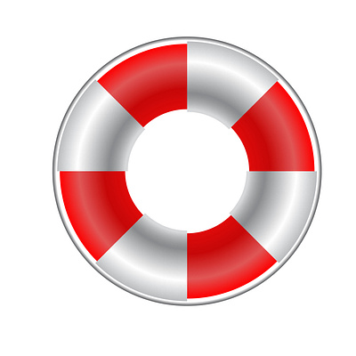 Lifebuoy with shadow. vector