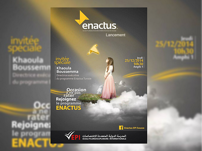 Enactus Club Opening 2014 design graphic design