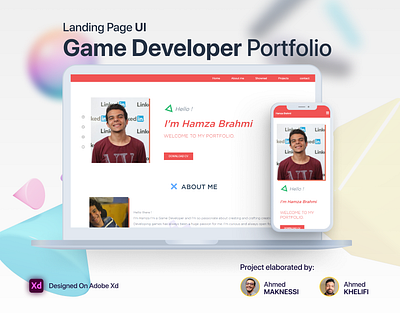 Landing Page UI - Game Developer Portfolio landing page portfolio ui ux