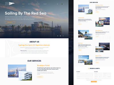 Jeddah Yacht Club (landing page) app design graphic design illustration ui ux web