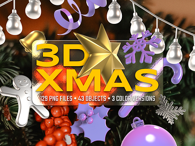 🌟 3D XMAS 🌟 3d 4k branding card christmas design festive gold graphic design holidays icon iridescent logo new year pearl png post silver winter xmas