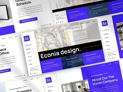 Econia Multipurpose Template clean colorful company corporate design google slides keynote modern multipurpose multipurpose template photography pitch deck portfolio powerpoint studio template unique web design web development website