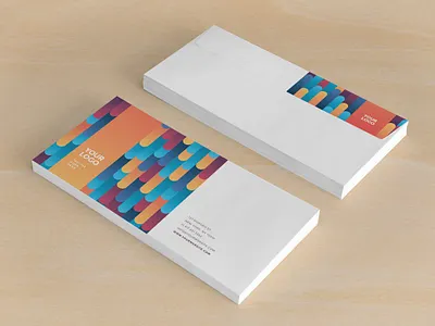 Cool Colorful Stripes Stationery abstract brand stationery branding business card clean colorful corporate corporate identity creative identity letterhead logo design minimal modern pattern presentation print simple stationery visual identity