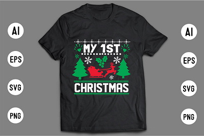 Christmas SVG T shirt Design Template christmas t shirt svg bundle