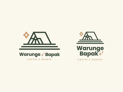 Warunge Bapak Coffee & Burger architecture badge branding coffee coffee shop coffee shop logo hipster logo retro retro logo vintage badge
