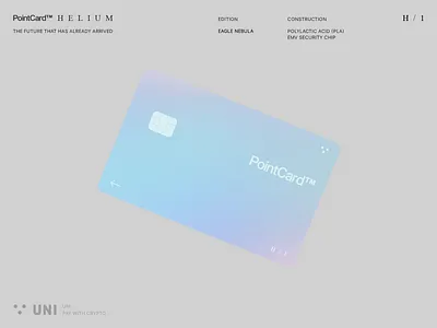 PointCard HELIUM. The world's first cryptocurrency payment card animation bank bank card branding card colors design holo holographic layout motion payment