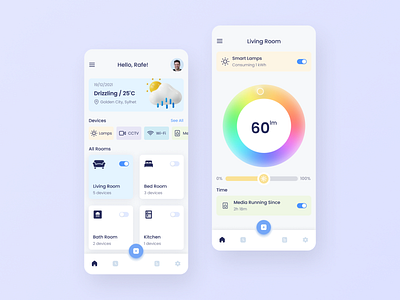 Smart Home Mobile App Design app card interface minimal mobile mobile app mobile app design mobile apps mobile design mobile ui mobileapp mobileappdesign smart house smarthome typography ui uiux ux ux ui design