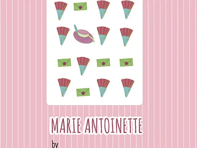 Marie Antoinette design illustration pastel sophiacopolla typography ui vector