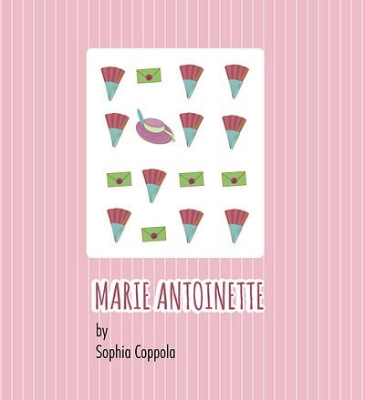 Marie Antoinette design illustration pastel sophiacopolla typography ui vector