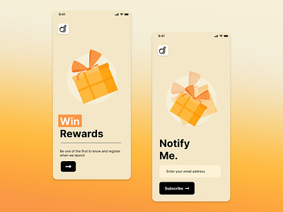 Onboarding for pre-release app app screen design mockup ui ux