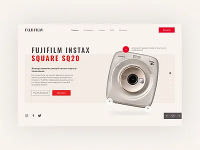 Fujifilm camera Landing Page daily design homepage inspiration landing page minimal ui web webdesign website