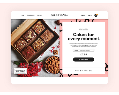 Cake Stories Website brand identity branding cake ecommerce logo logo design online shop ui visual identity website website design