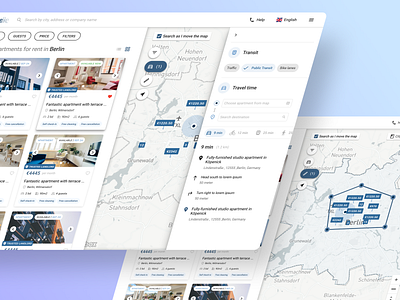 Map Focused Apartment Search map material design real estate rental apartment ui