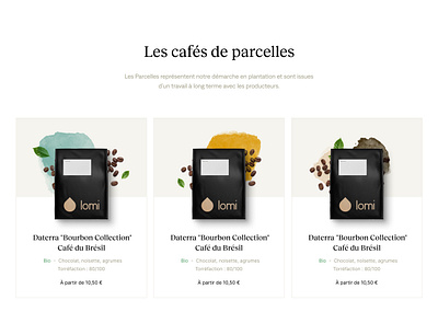 Lomi - Product cards brand commerce brand experience coffee e commerce headless