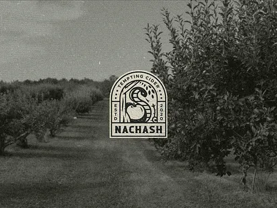 Nachash Cider alcohol apple apple tree branding cider craft craft cider drink garden of eden geometric graphic design identity label label design logo logo design negative space serpent snake tree