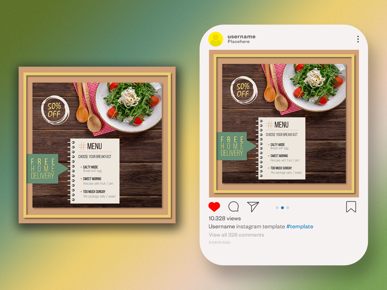 Example of Instagram Food Banner