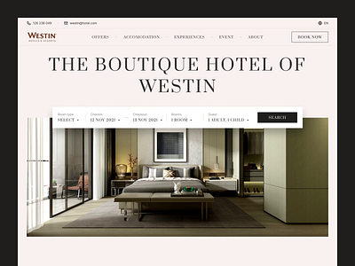 Westin - Hotel Landing Page Animation accomodation animation booking design exploration explore holiday hotel landingpage reservation travel trip uidesign uiux vacation webdesign weblanding