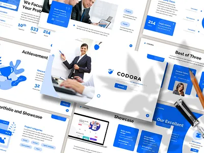 Codora – Company Profile Presentation Template annual biz blue business presentation catalog corporate design diagram green minimal multipurpose pitchdeck portfolio powerpoint template presentation project red report simple slides