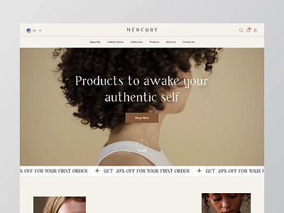 Mercury Skincare Product - Landing Page Animation 🧴 animation beauty beauty product classy cosmetics e commerce ecommerce facial marketplace motion motion graphics product prototype skin skin care store ui ux web design website