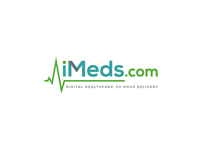 iMeds.com Digital Healthcare Logo Design illustration