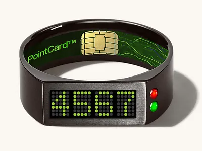 The RingCard® by PointCard™ concept design payment product design ring card visa