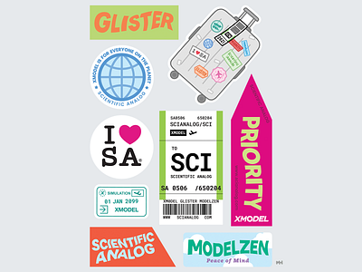 Stickers adobe airplane bag branding cloud design globe illustration luggage overseas photoshop scientificanalog stamp sticker travel typography wave xmodel