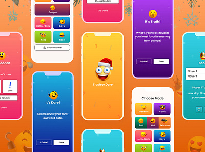Truth or Dare Game app design design figma mobile app mobile ui ui uidesign uiux