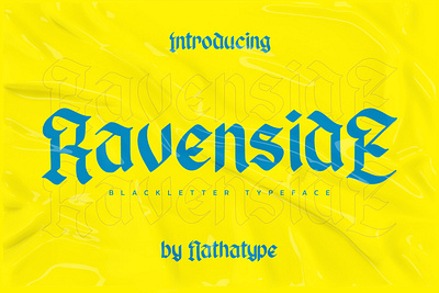 Ravenside - Blackletter Font branding design font fonts logo logo type typography ui