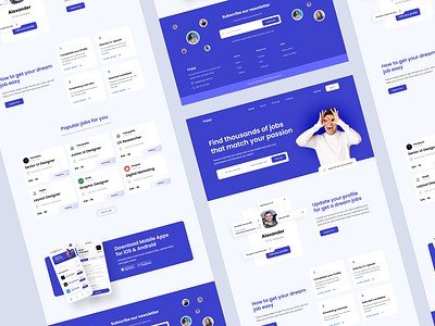 Finjop - Find Job Landing Page app design find job job job landing page job seeker landing page modern ui ui design uiux uiuxdesign web web design