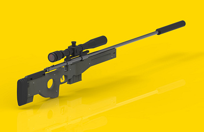 Sniper (AWM) 3d animation design