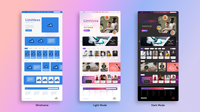 Online Shop Design Concept dark mode light mode minimal ui user interface web design