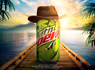 Mountain Dew Product Manipulation 3d advertising art banner design cowboy creative design digital food banner graphic graphic design instagram post manipulation marketing motion graphics mountain dew product product design social media visual design