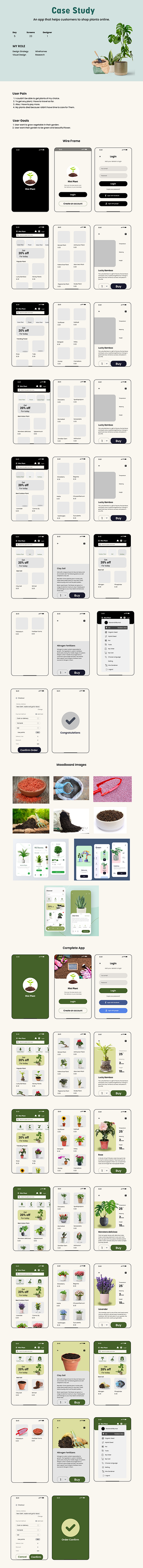 Plants selling online app. ui ux