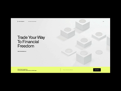 Stock Navigators clean design layout minimal typography website whitespace