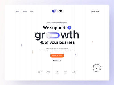 JCD - New website concept agency animation branding clean design header homepage minimal motion product prototype simple ui ux web design webiste