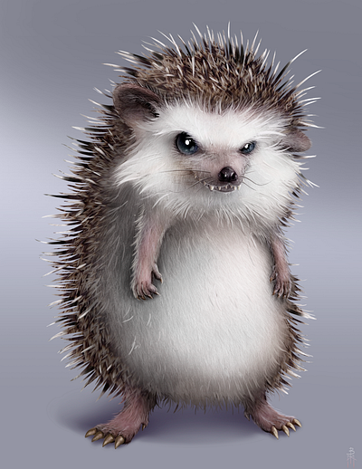 Bad Hedgehog cartoon character design digital 2d illustration