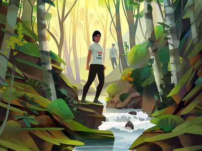 ACT Neretvica - Detail activism activist bosnia bosnia and herzegovina environment forest illustration neretvica river winter woman