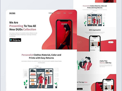 DUDS Website UI Design For Denmark Client branding design graphic design illustration logo typography ui ux vector
