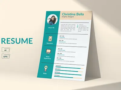 Resume clean cover letter cv design cv template design doc doc cv graphic design illustration minimalist modern professional professional cv resume resume cv resume design resume job resume template word work