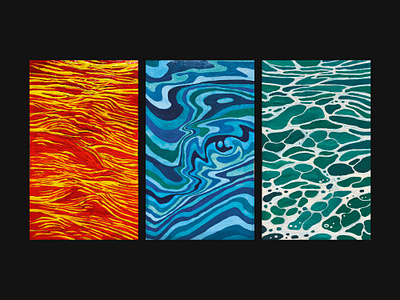 Hypostasis of Water oil paint op art opart paint